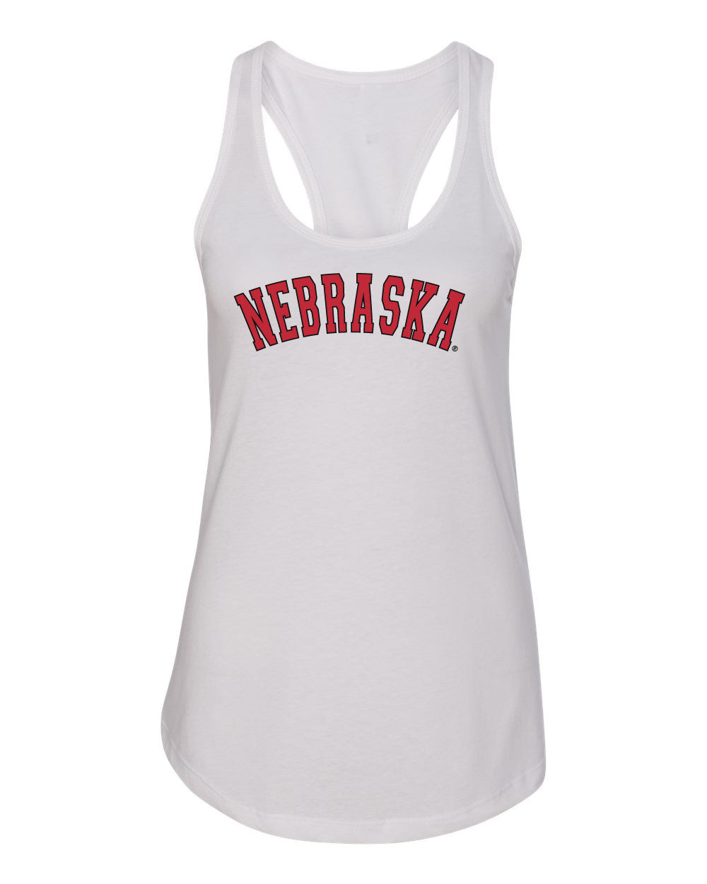 Women's "NEBRASKA" Arch Racerback Tank Top