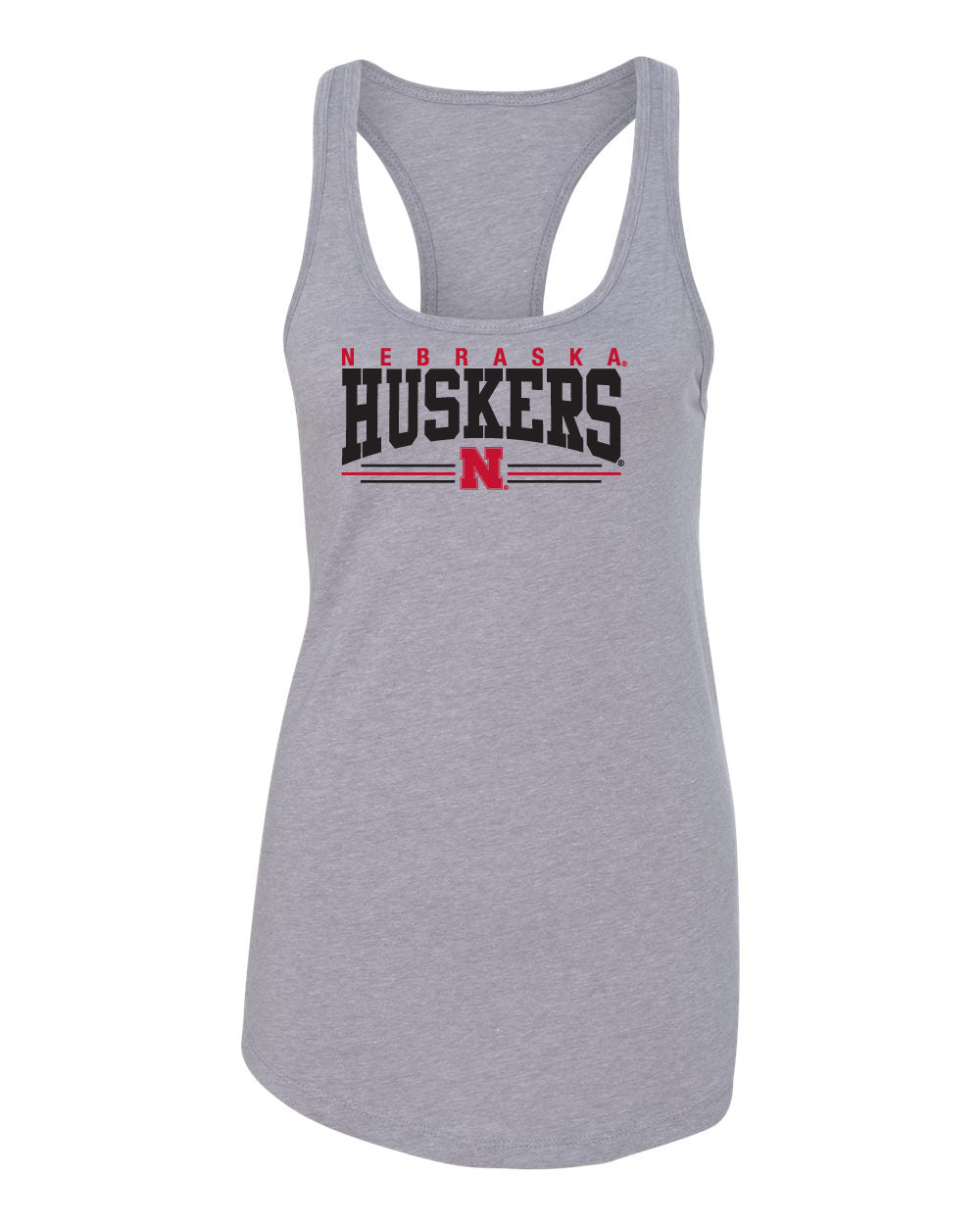 Women's Nebraska Huskers Tank Top - Nebraska Huskers Stripe N