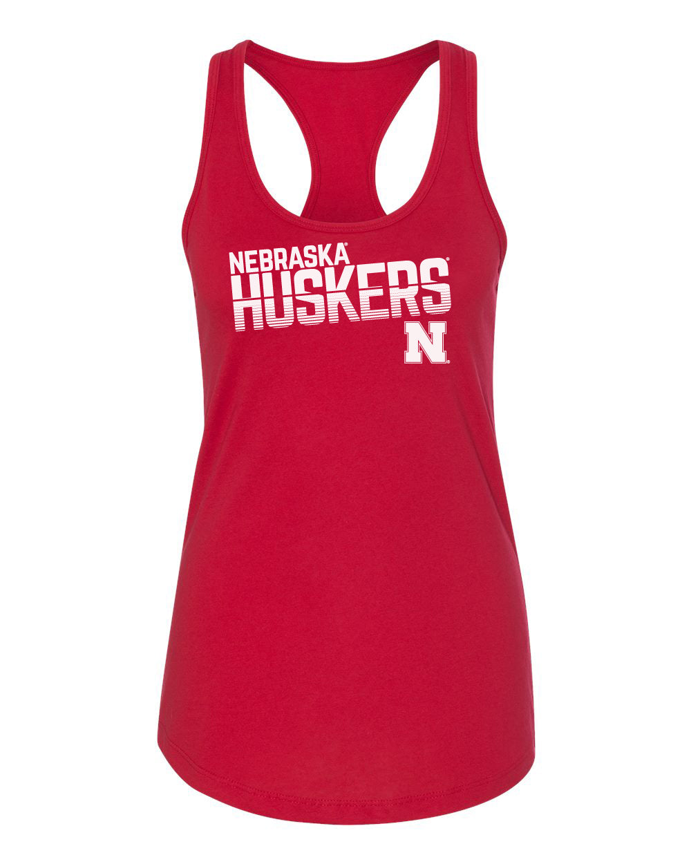 Women's Nebraska Huskers Tank Top - Huskers Stripe Fade