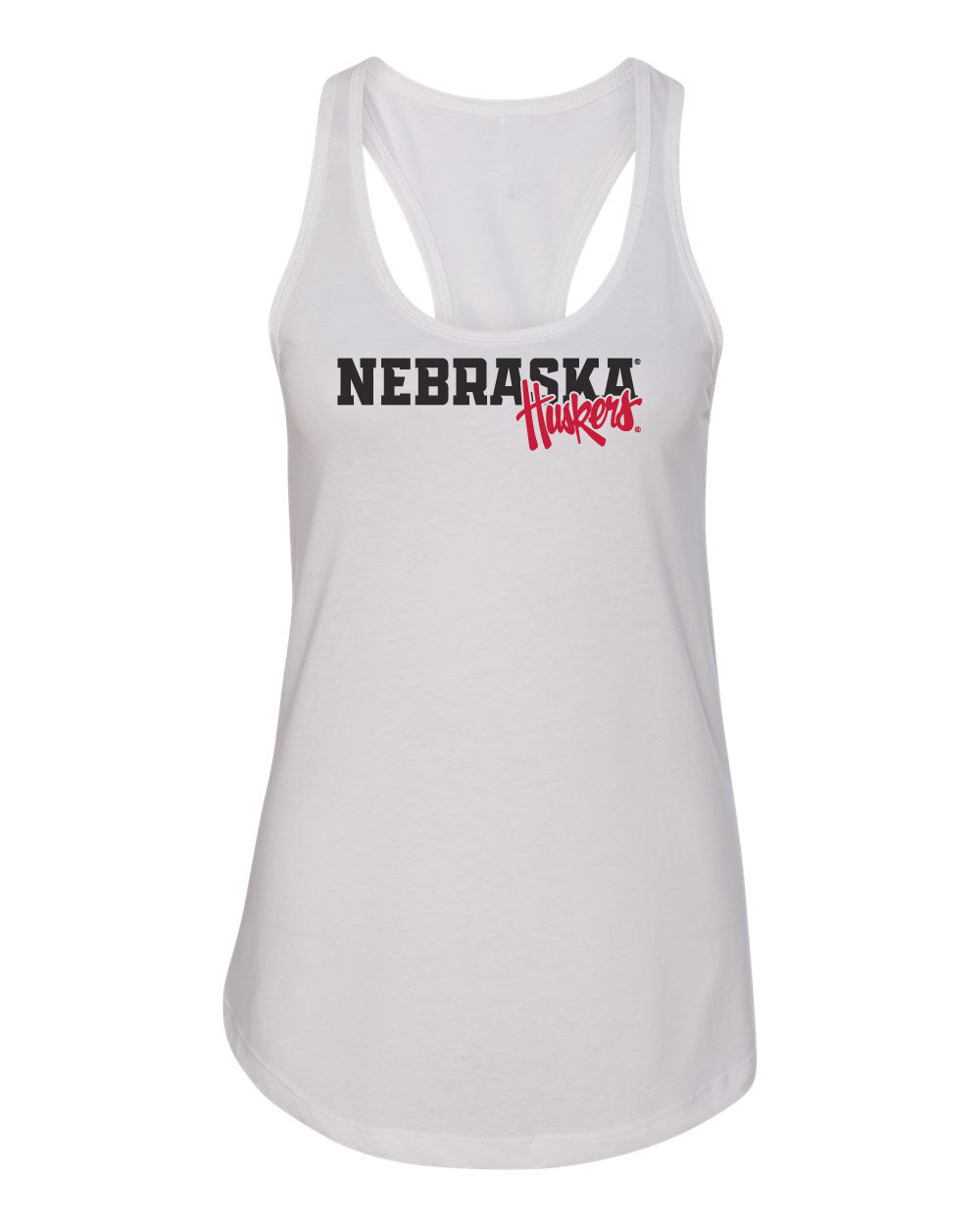 Women's Nebraska Huskers Tank Top - Script Huskers Overlap Nebraska