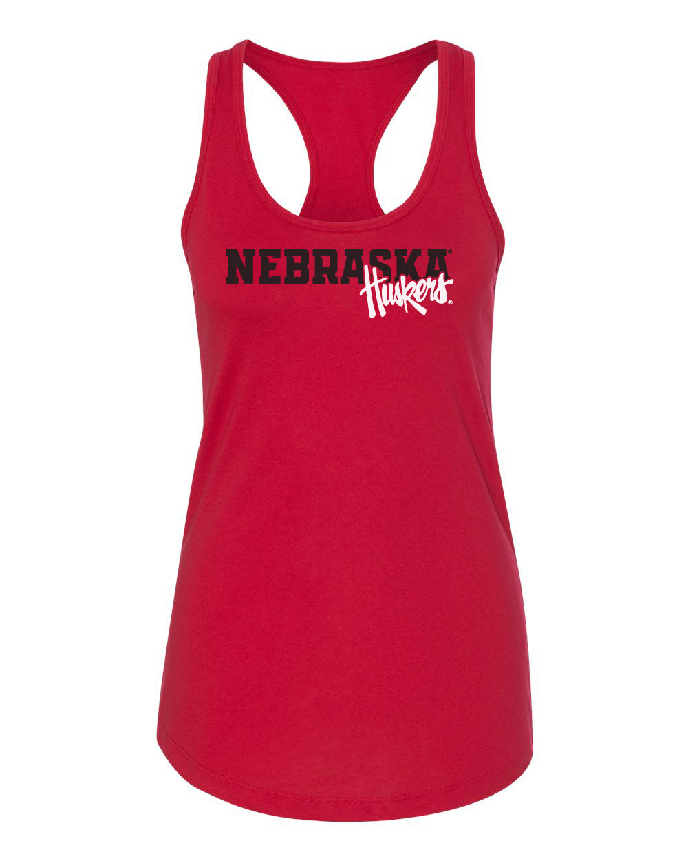 Women's Nebraska Huskers Tank Top - Script Huskers Overlap