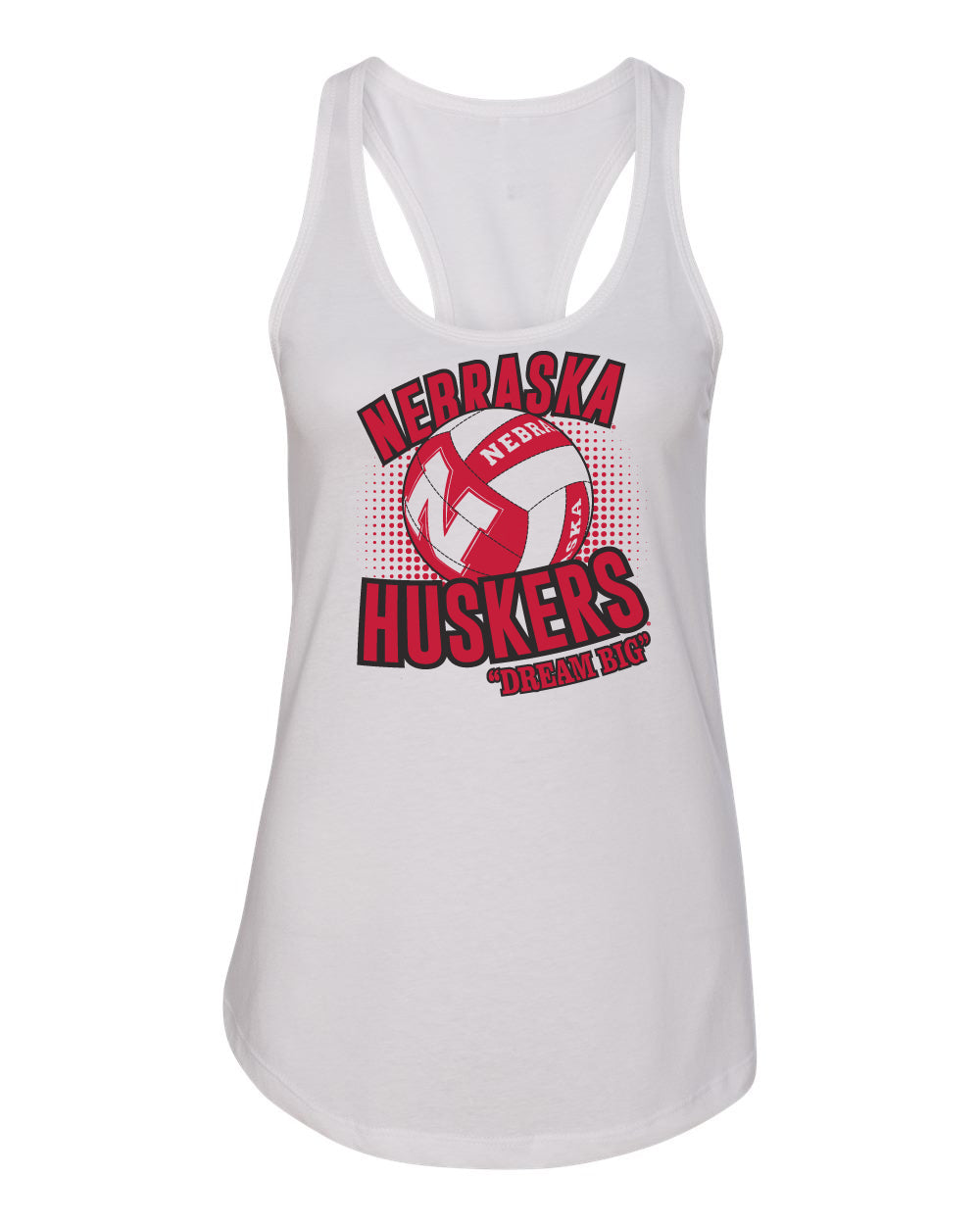 Women's Nebraska Huskers Tank Top - Huskers Volleyball Dream Big