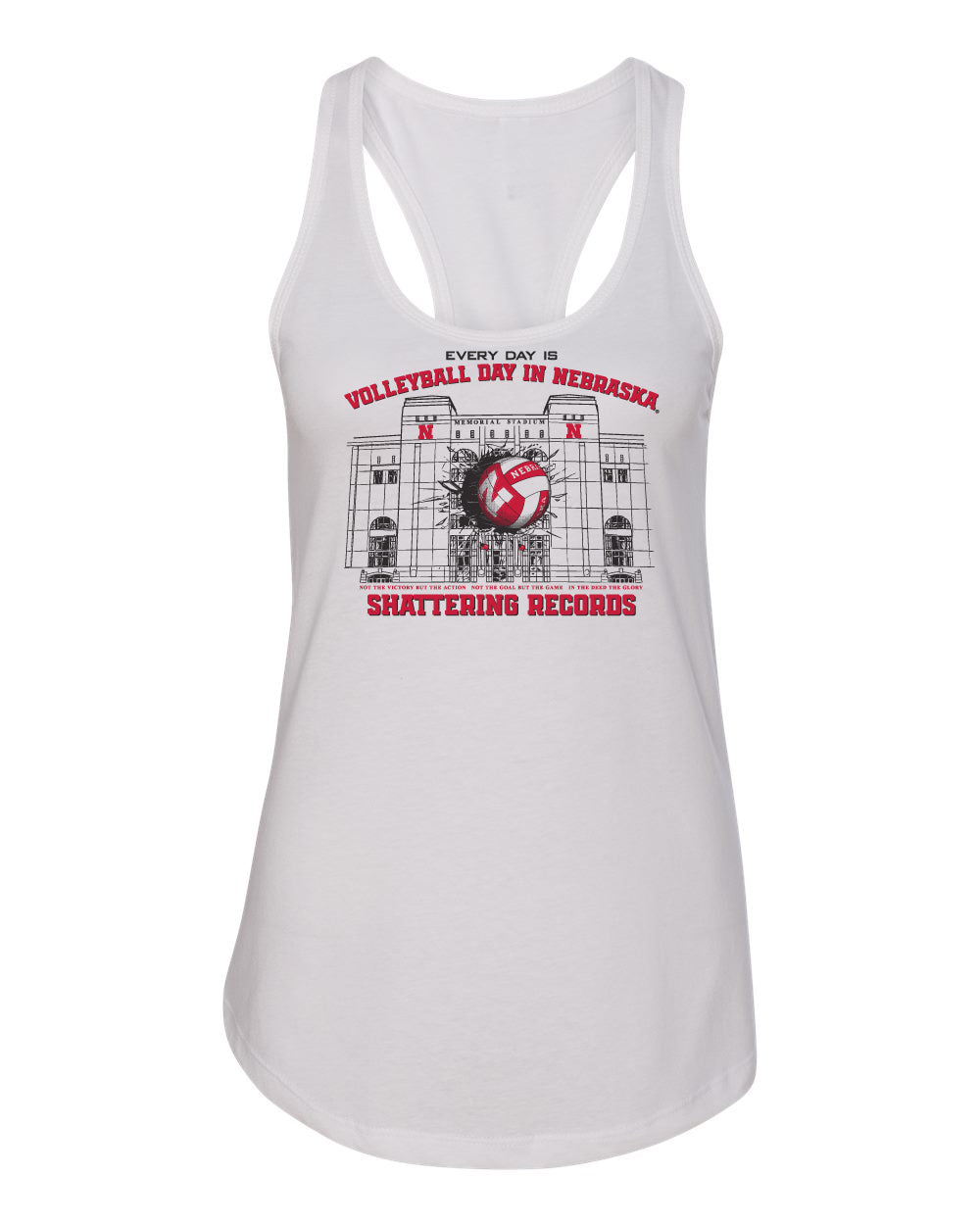 Women's Nebraska Huskers Tank Top - Volleyball Day in Nebraska