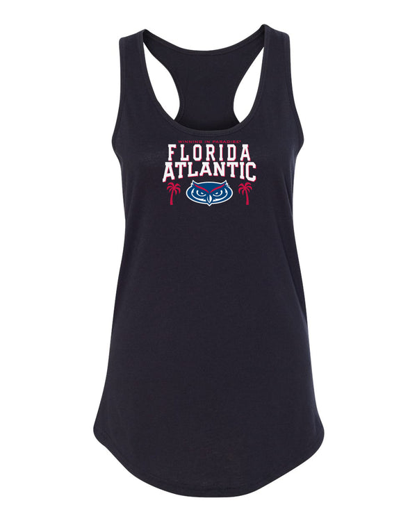 Women's Florida Atlantic Owls Tank Top - FAU Logo Winning in Paradise