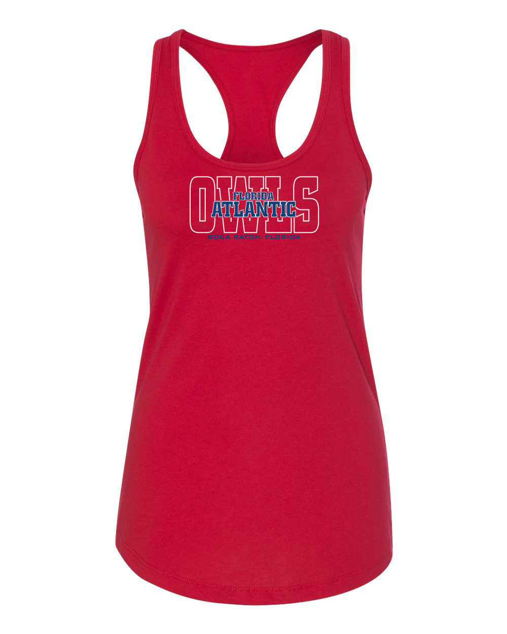 Women's Florida Atlantic Owls Tank Top - FAU Owls Background