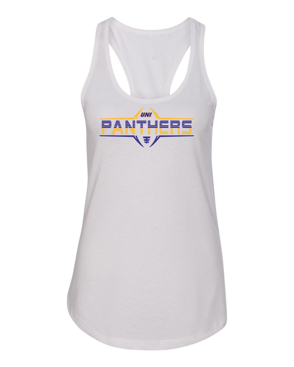 Women's Northern Iowa Panthers Tank Top - Striped UNI Panthers Football Laces