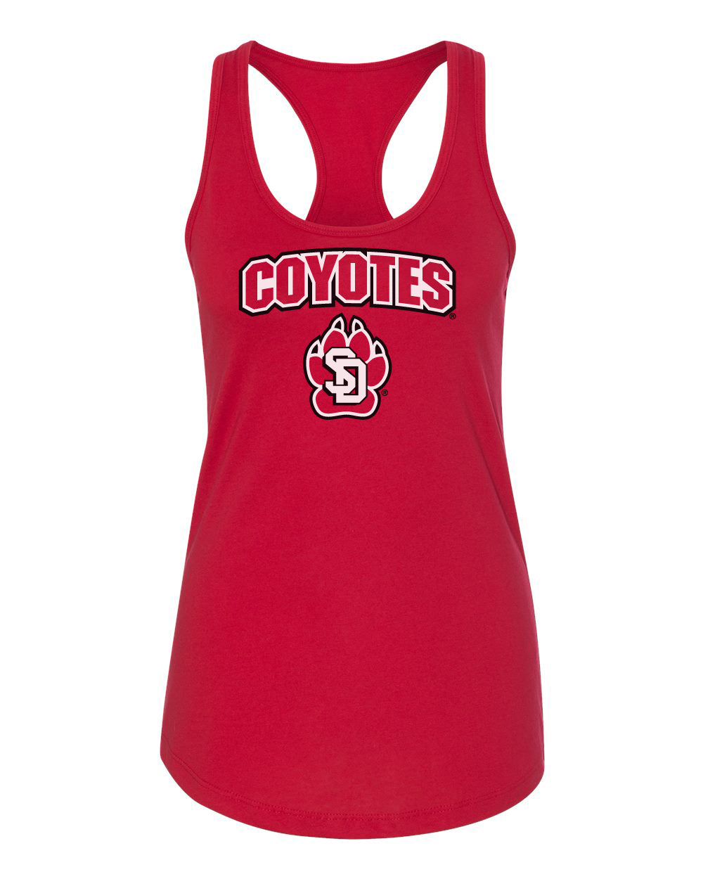 Women's South Dakota Coyotes Tank Top - Coyotes with USD Paw Logo
