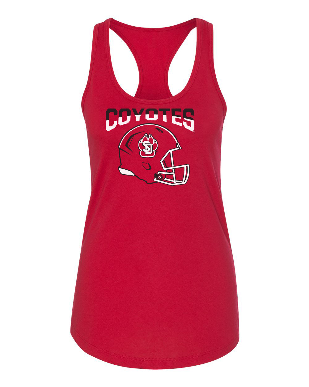 Women's South Dakota Coyotes Tank Top - USD Football Helmet