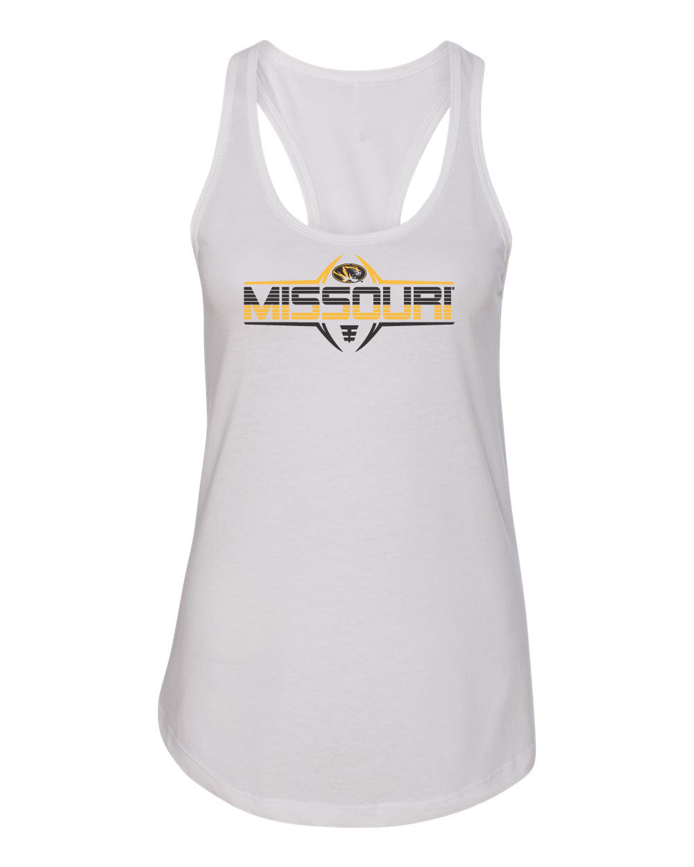 Women's Missouri Tigers Tank Top - Striped Missouri Football Laces