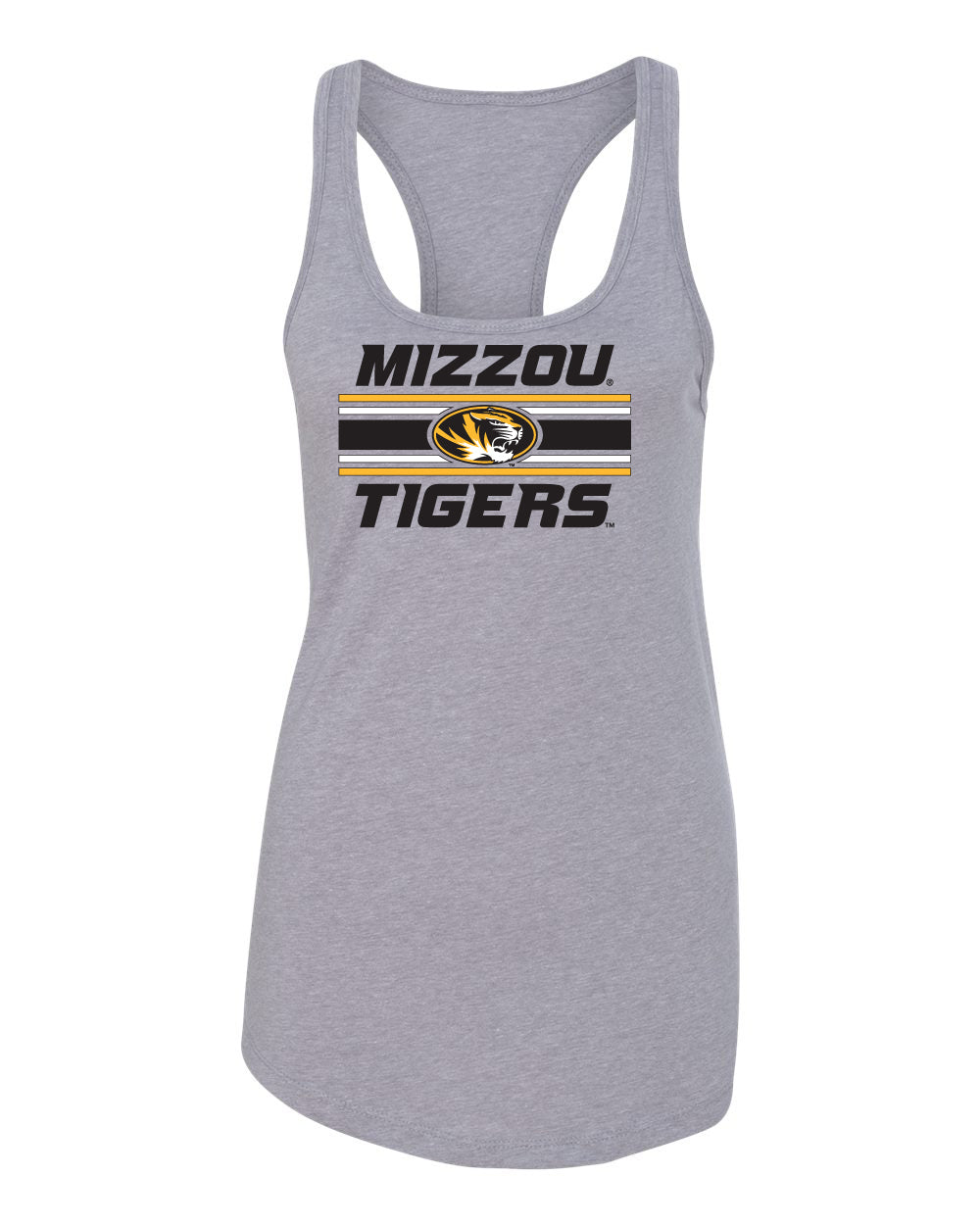 Women's Missouri Tigers Tank Top - Horiz Stripe Mizzou Tigers