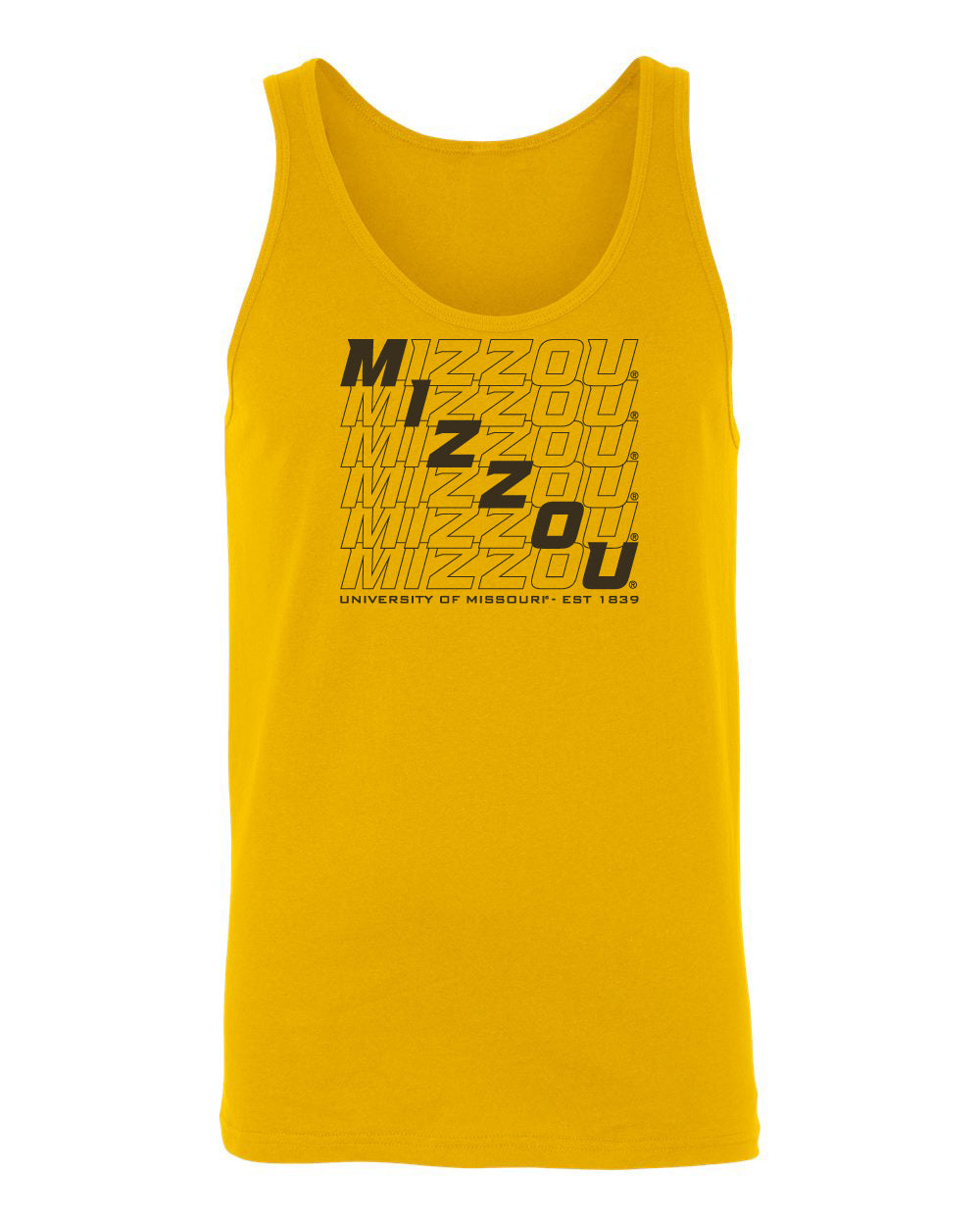 Women's Missouri Tigers Tank Top - Mizzou Diagonal Echo