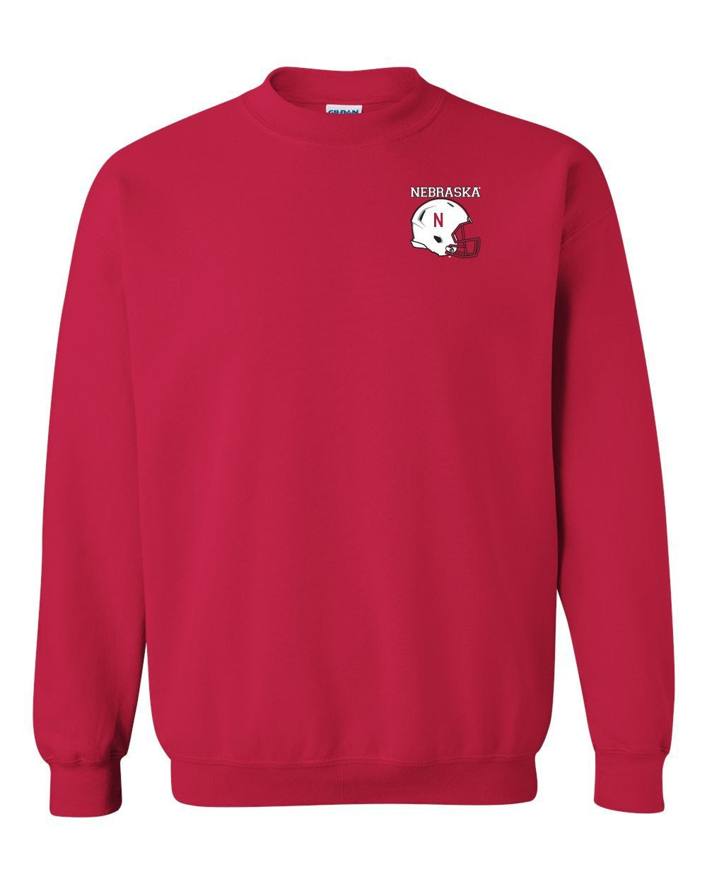 Nebraska Cornhuskers Football Helmet Crewneck Sweatshirt