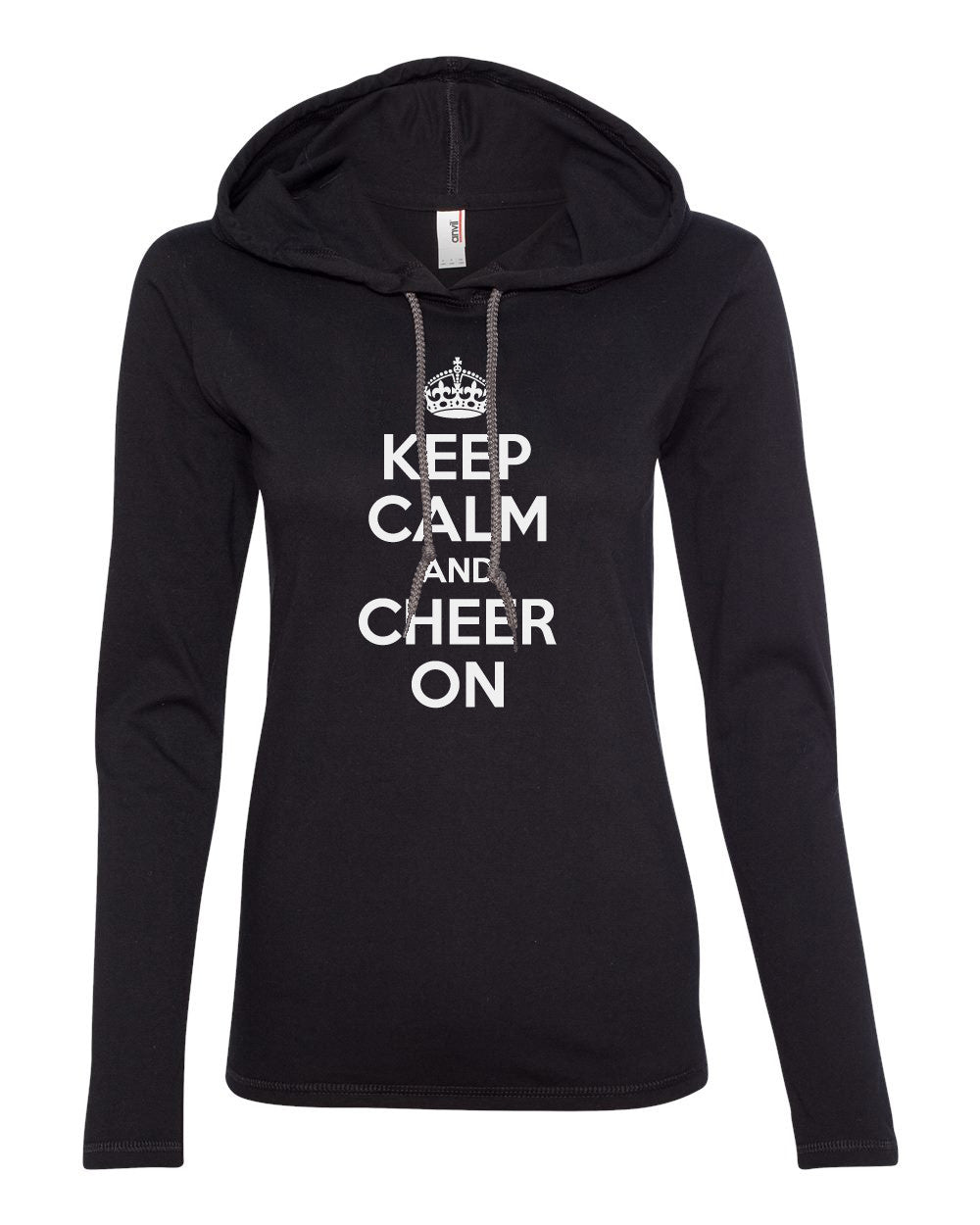 Women's "KEEP CALM and CHEER ON" Long Sleeve Hoody