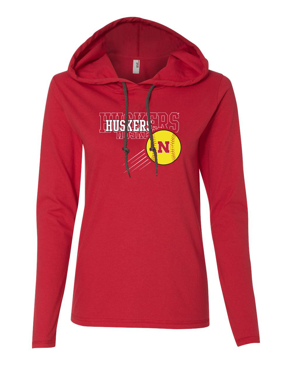 Women's Nebraska Huskers x 3 Softball Long Sleeve Hoody