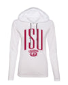 Women's Iowa State Cyclones Long Sleeve Hooded Tee Shirt - Giant ISU with Cy Swirl
