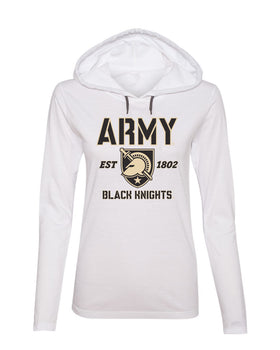 Women's Army Black Knights Long Sleeve Hooded Tee Shirt - Army West Point Established 1802