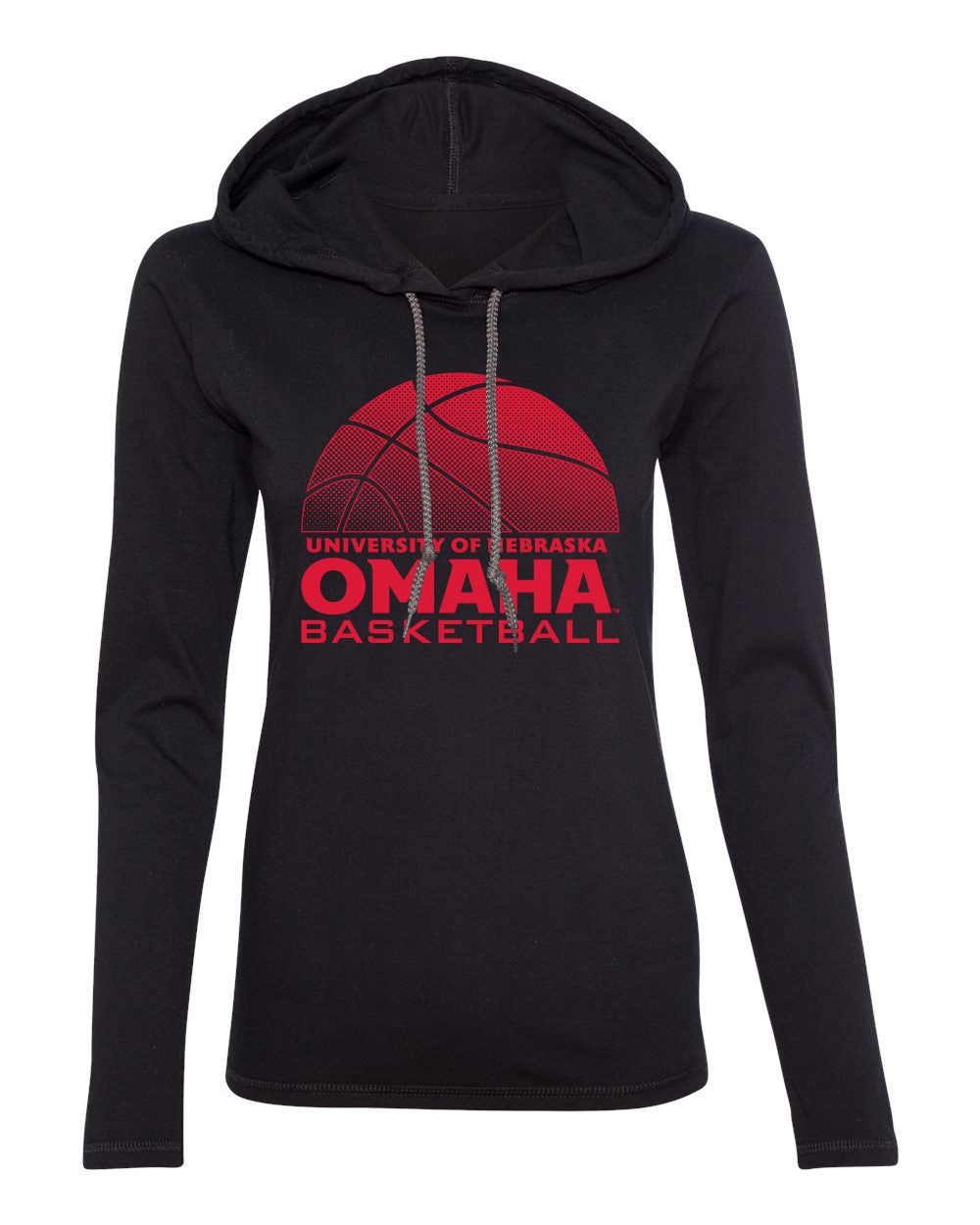 Women's Omaha Mavericks Long Sleeve Hooded Tee Shirt - UNO Basketball
