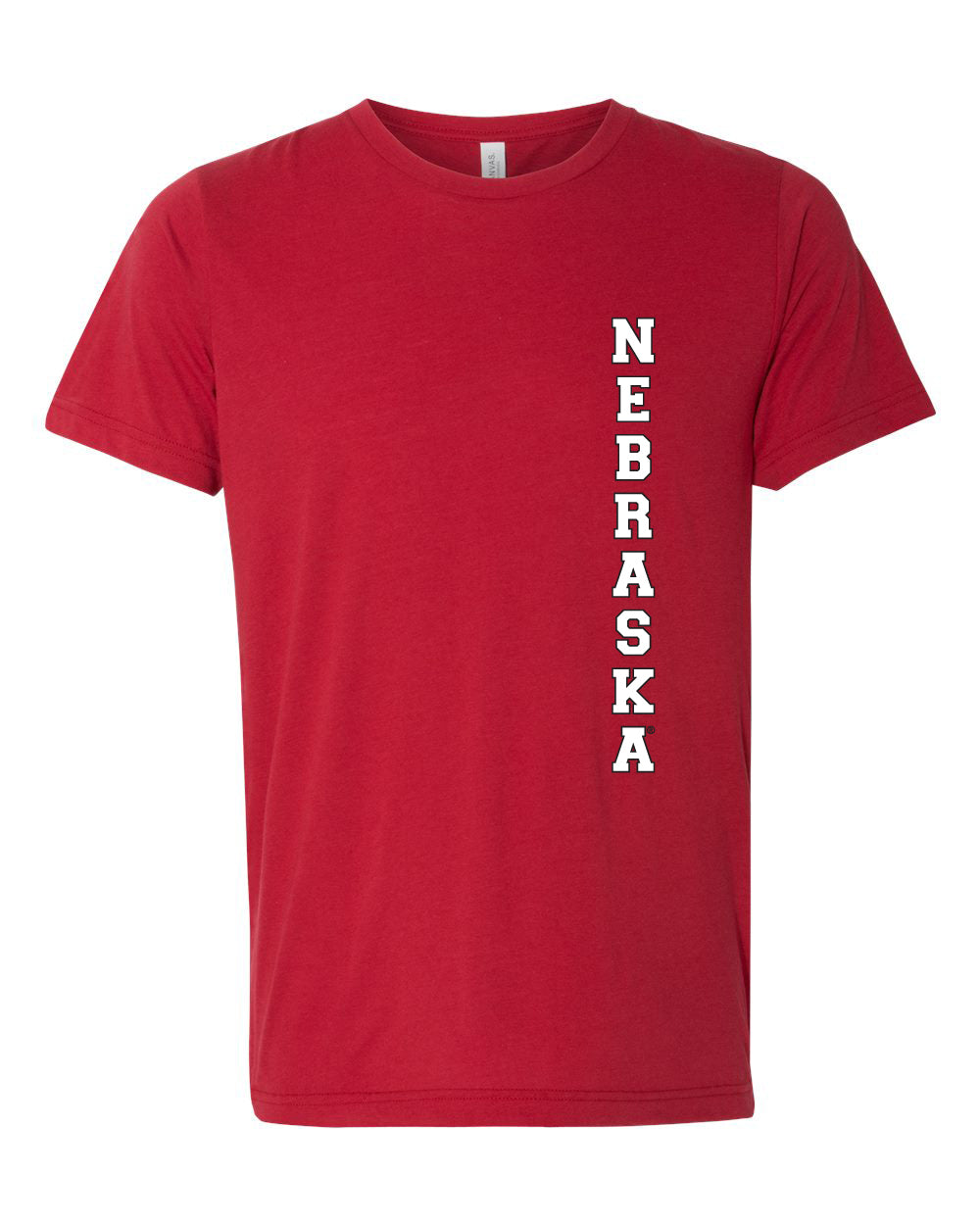 Women's Vertical "NEBRASKA" Premium Tri-Blend Tee Shirt