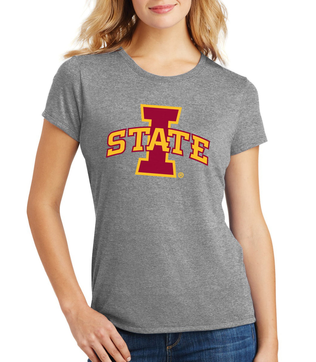 Women's Iowa State Cyclones Premium Tri-Blend Tee Shirt - ISU I-STATE Logo