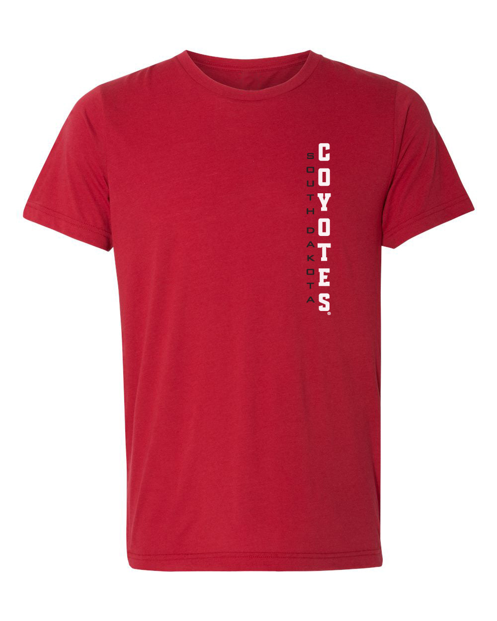 Women's South Dakota Coyotes Premium Tri-Blend Tee Shirt - Vertical USD Coyotes