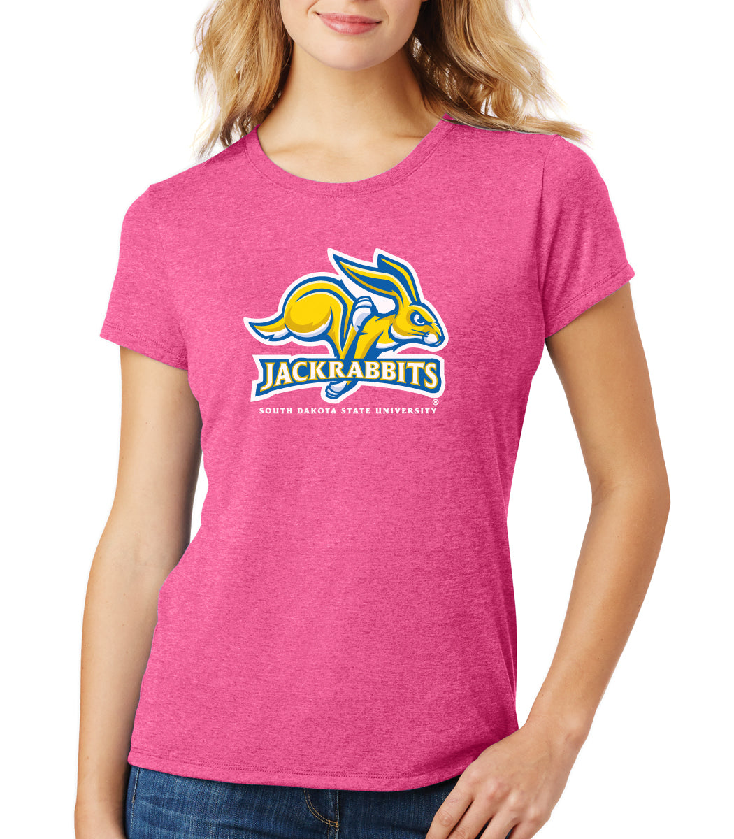 Women's South Dakota State Jackrabbits Premium Tri-Blend Tee Shirt - SDSU Jackrabbits Primary Logo