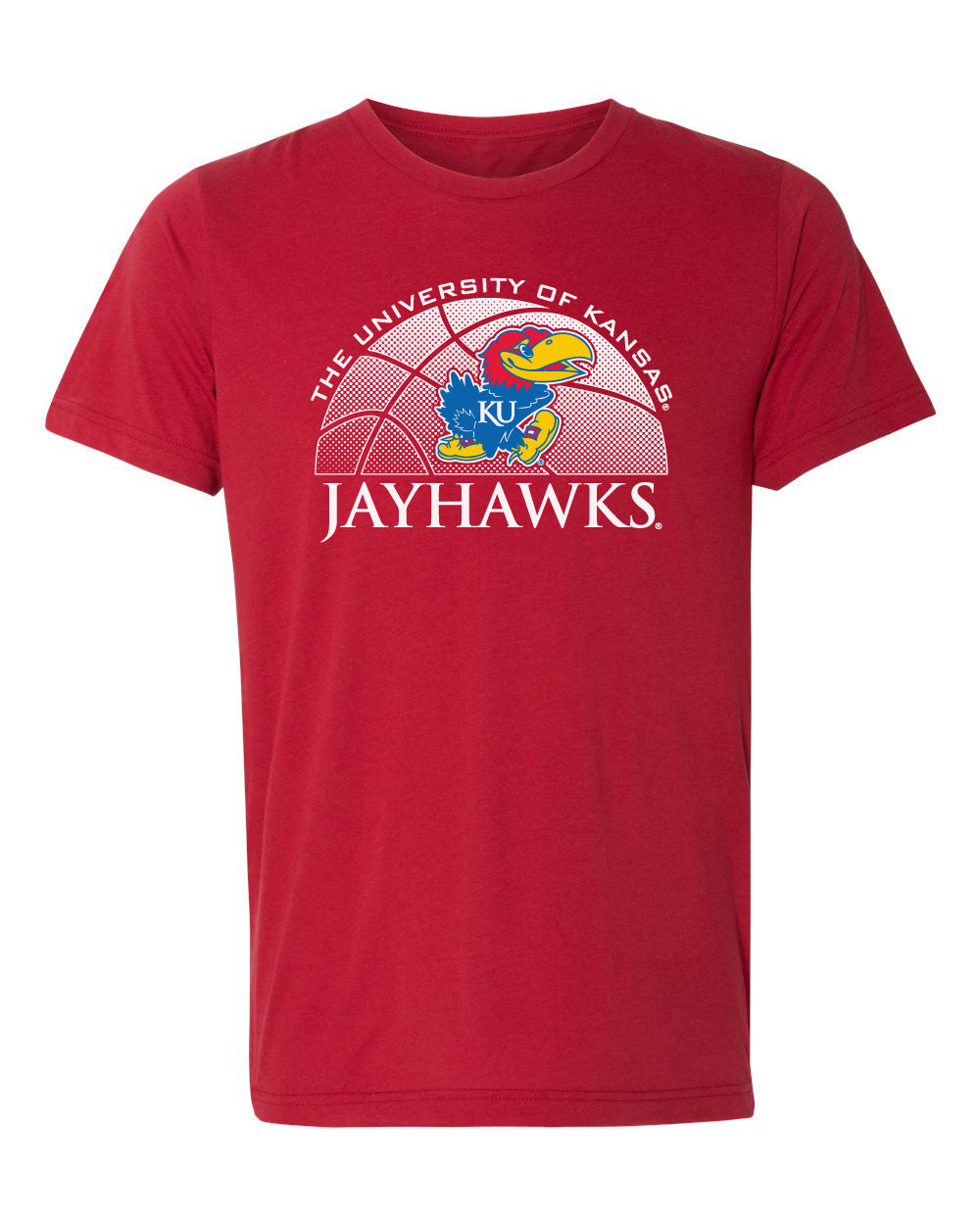 Women's Kansas Jayhawks Premium Tri-Blend Tee Shirt - Kansas Basketball Primary Logo