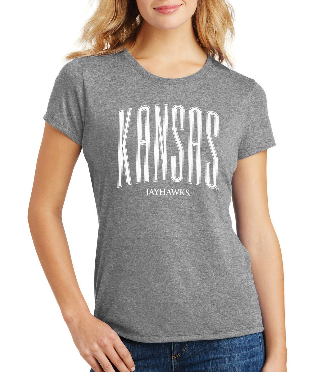 Women's Kansas Jayhawks Premium Tri-Blend Tee Shirt - Tall Kansas Small Jayhawks