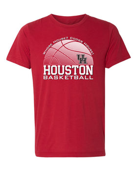 Women's Houston Cougars Premium Tri-Blend Tee Shirt - Houston Cougars Basketball Coogs House