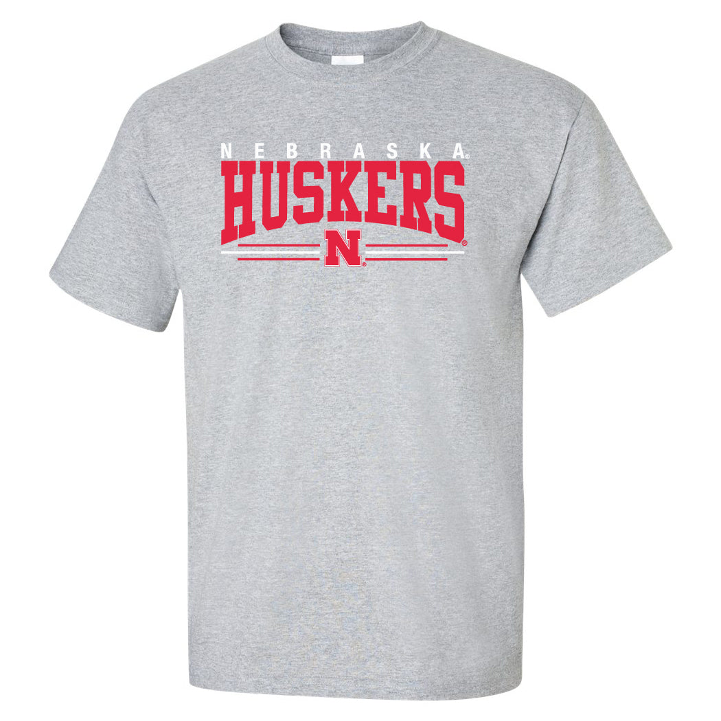 Nebraska Huskers Tee Shirt - Nebraska Huskers Stripe N