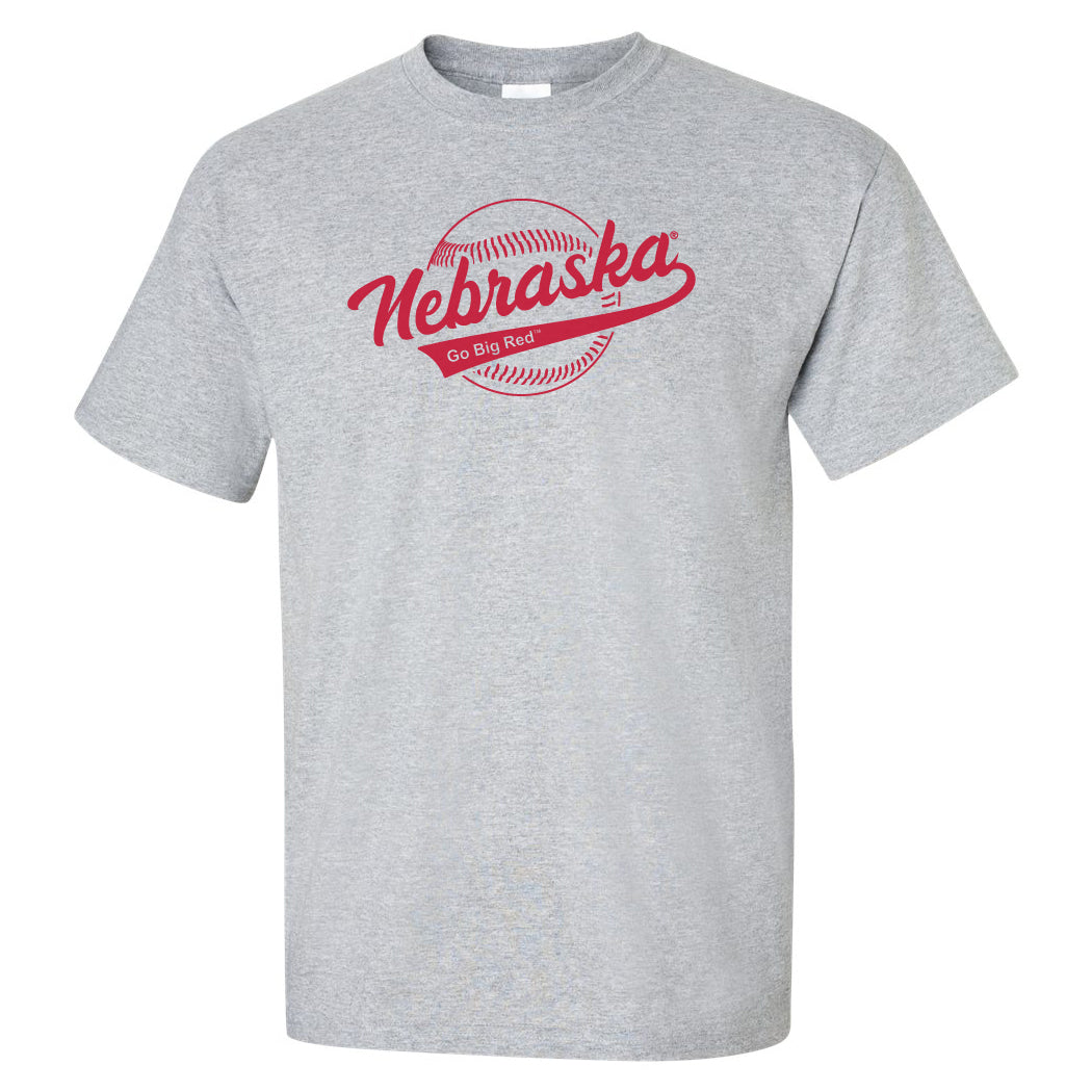 Nebraska Huskers Tee Shirt - Script Nebraska Baseball