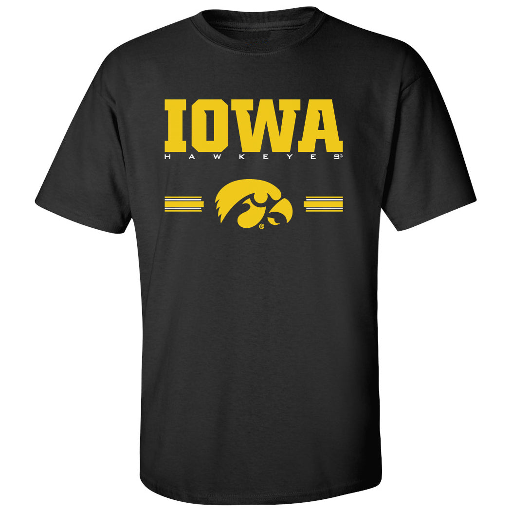 Iowa Hawkeyes Tee Shirt - IOWA Hawkeyes Horizontal Stripe