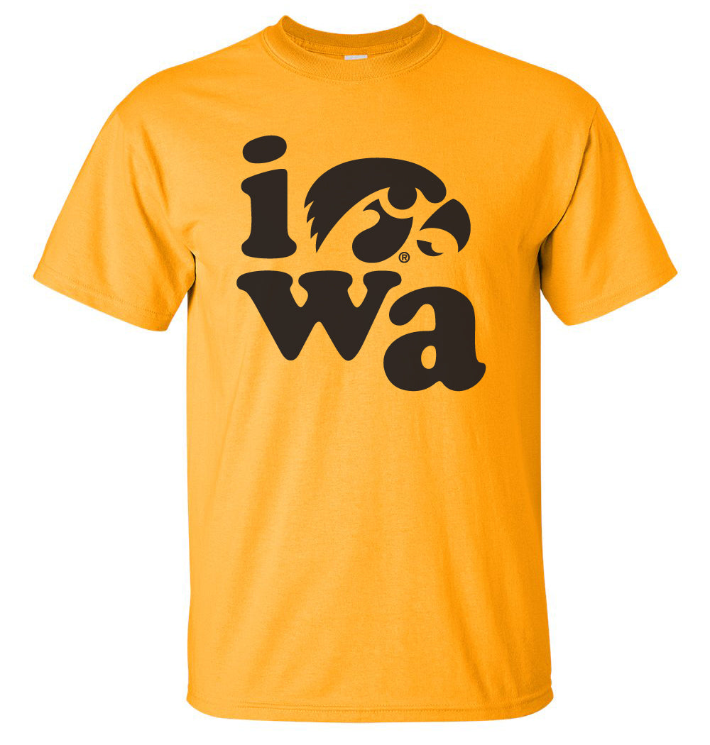 Iowa Hawkeyes Tee Shirt - Iowa Stacked