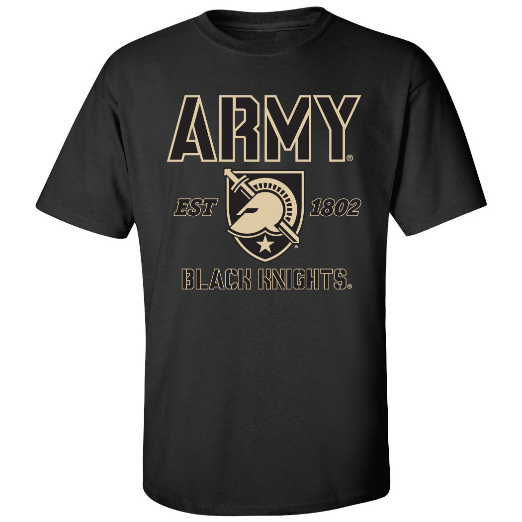 Army Black Knights Tee Shirt - Army West Point Established 1802