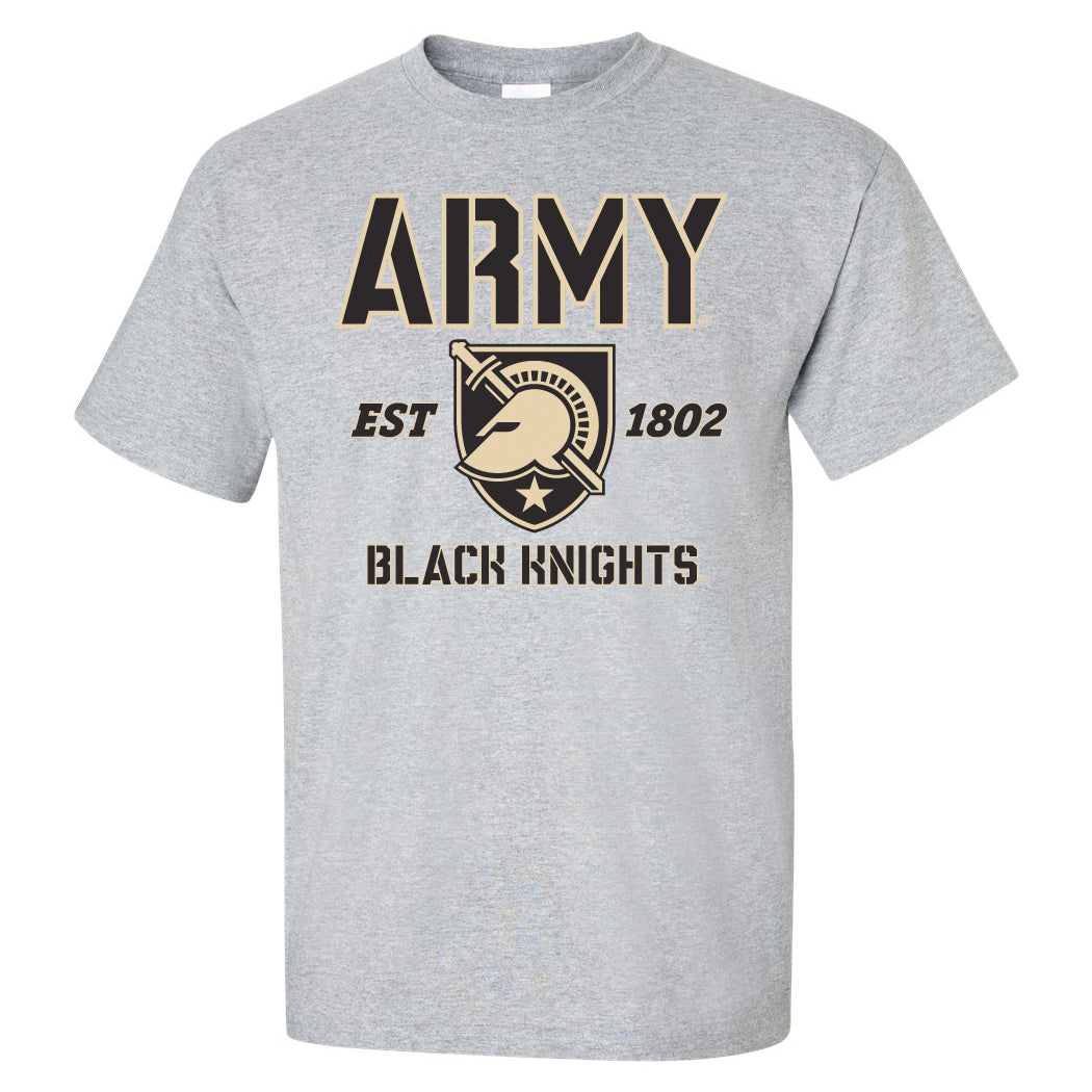 Army Black Knights Tee Shirt - Army West Point Established 1802