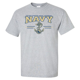 Navy Midshipmen Tee Shirt - U.S. Navy 3 Stripe Anchor Logo
