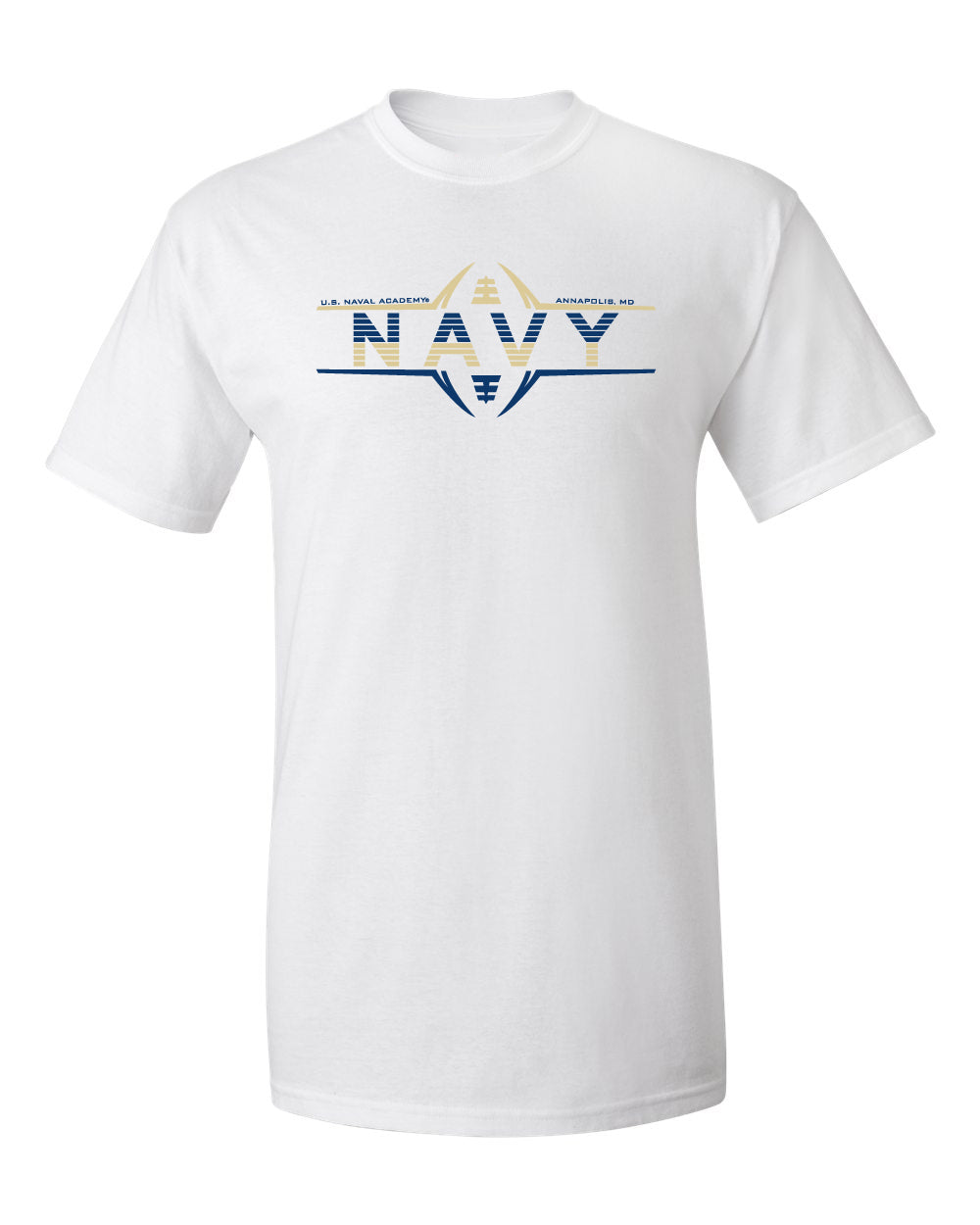 Navy Midshipmen Tee Shirt - Navy Football Laces