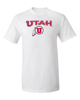 Utah Utes Tee Shirt - Circle and Feather Logo