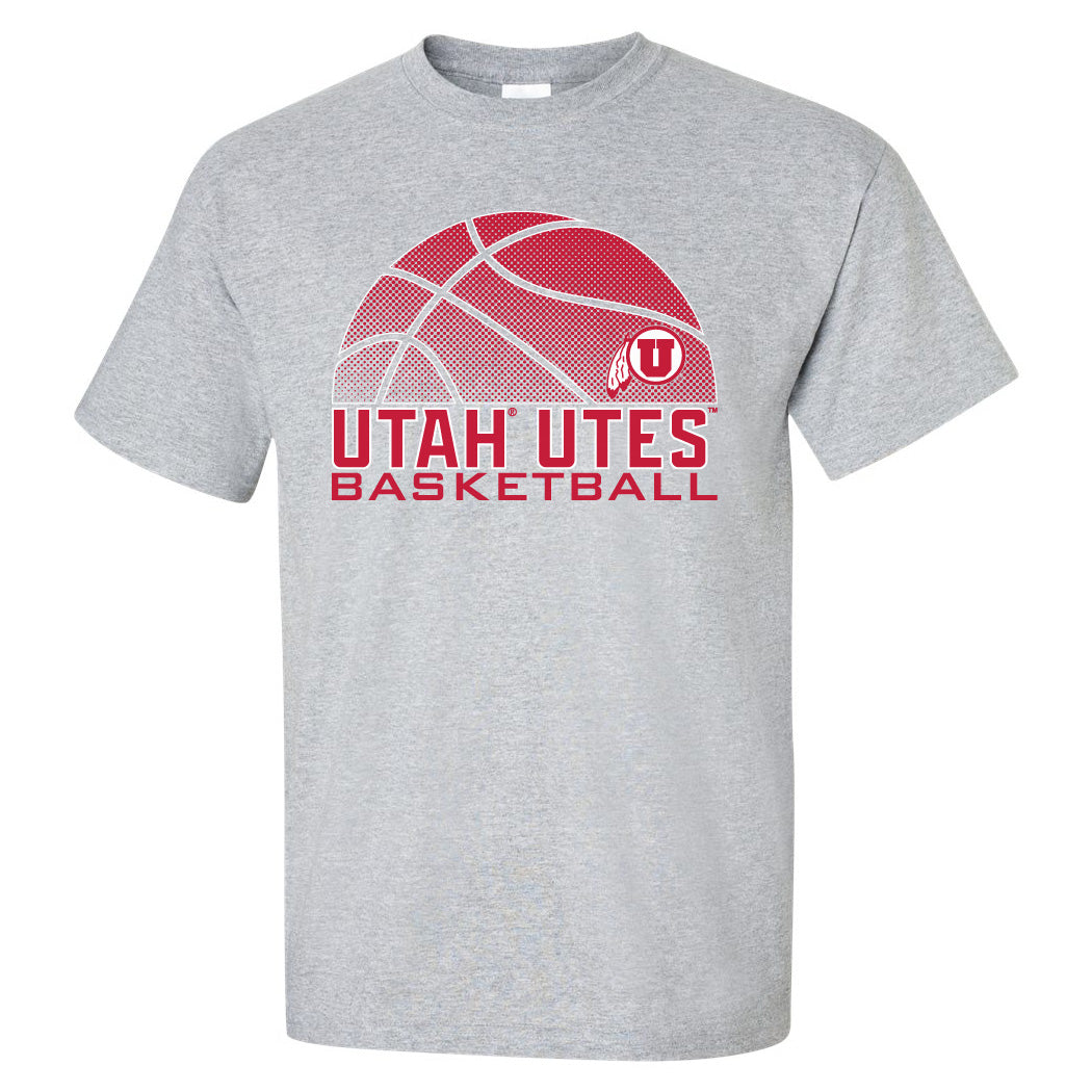 Utah Utes Tee Shirt - Utah Utes Basketball with Logo