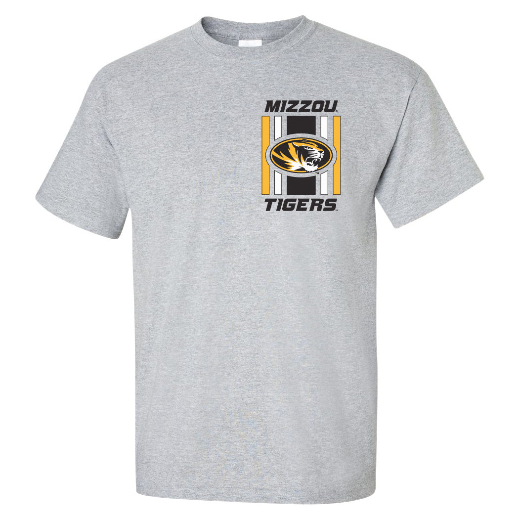 Missouri Tigers Tee Shirt - Vert Stripe Mizzou Tigers