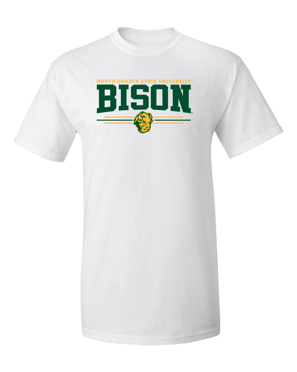 NDSU Bison Tee Shirt - NDSU Bison 3-Stripe