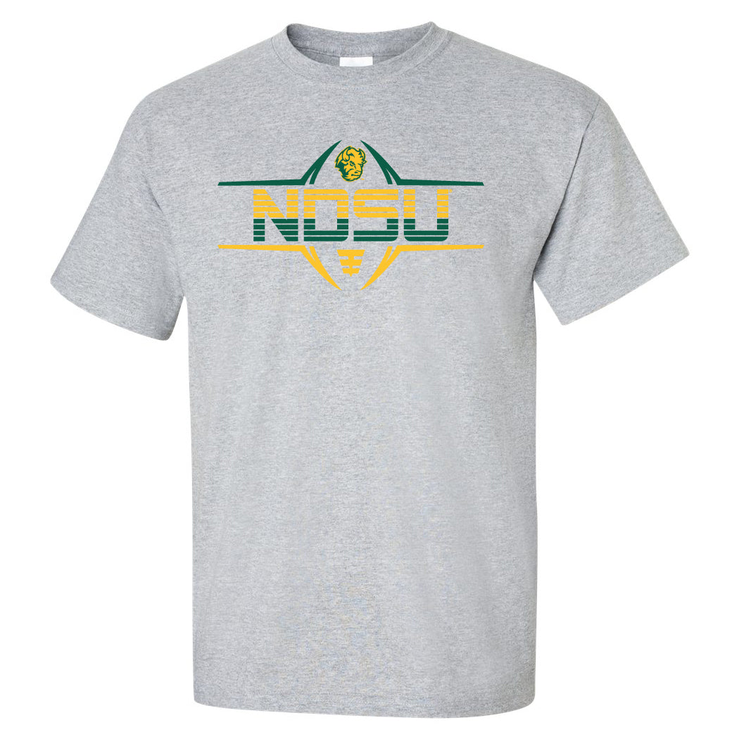 NDSU Bison Tee Shirt - Striped NDSU Football Laces