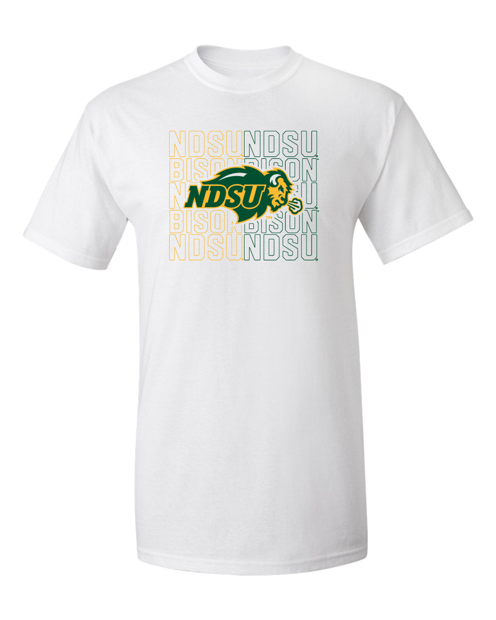 NDSU Bison Tee Shirt - NDSU Bison Logo Overlay
