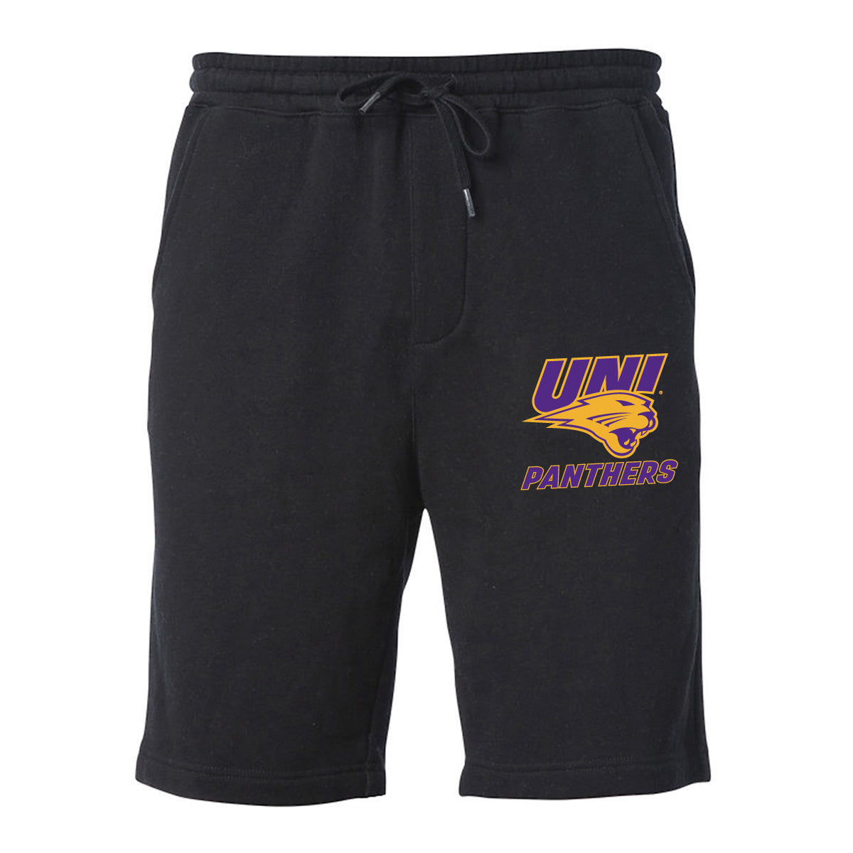 Northern Iowa Panthers Premium Fleece Shorts - Purple and Gold Primary Logo