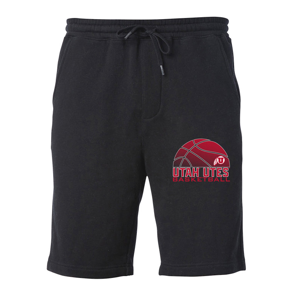 Utah Utes Premium Fleece Shorts - Utah Utes Basketball with Logo