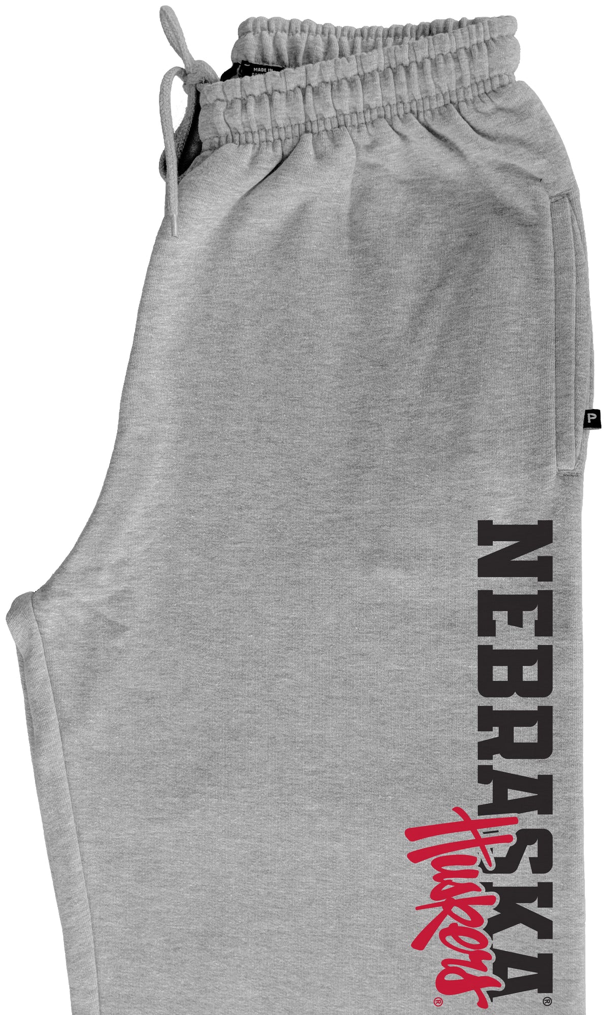 Nebraska Huskers Premium Fleece Sweatpants - Script Huskers Overlap Nebraska