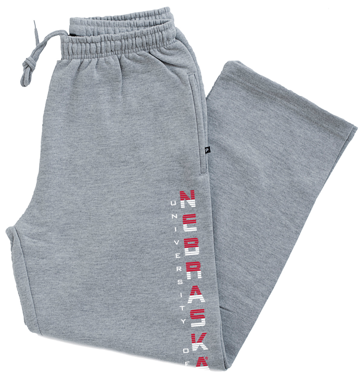 Nebraska Huskers Premium Fleece Sweatpants - Striped Vertical University of Nebraska