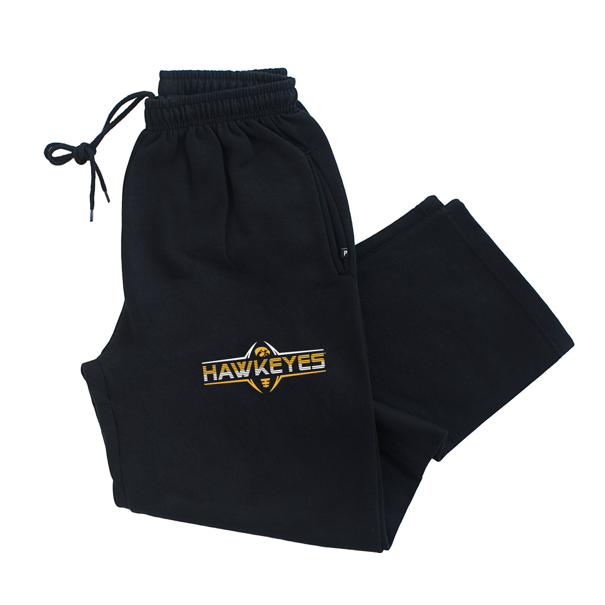 Iowa Hawkeyes Premium Fleece Sweatpants - Striped Hawkeyes Football Laces