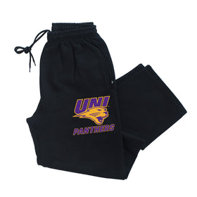 Northern Iowa Panthers Premium Fleece Sweatpants - Purple and Gold Primary Logo