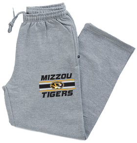 Missouri Tigers Premium Fleece Sweatpants - Horizontal Stripe Mizzou Tigers