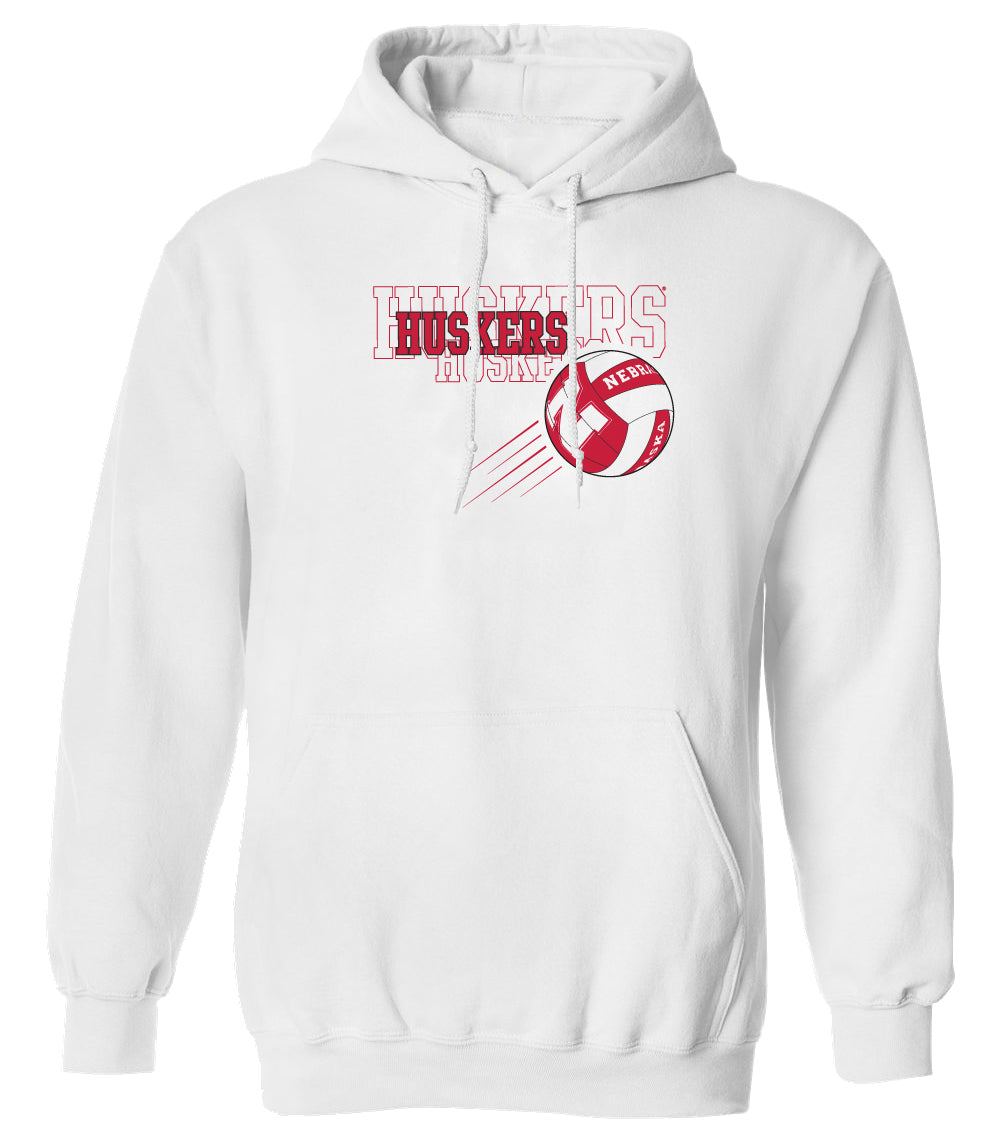 Nebraska Huskers Hooded Sweatshirt - Nebraska Volleyball Huskers Times 3